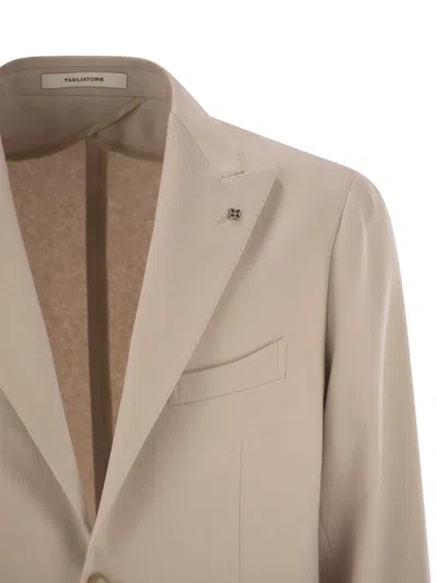 Tagliatore Men's Virgin Wool Blend Jacket In Oat