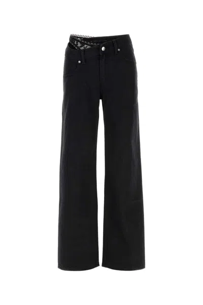 Alexander Wang Black Denim Jeans In Black