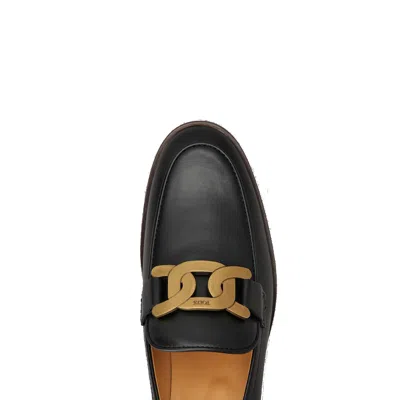 Tod's Tod Leather Loafers In Black