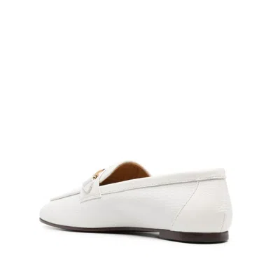 Tod's Leather Loafers In White