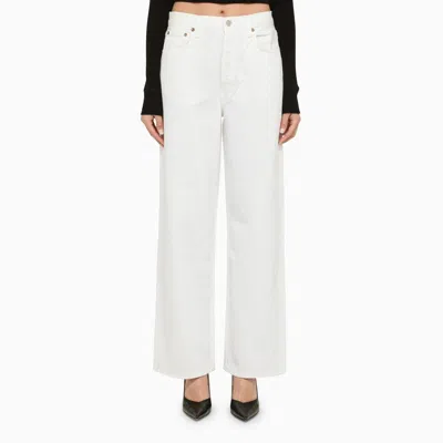 Agolde Ca\n\nstraight Jeans With Low Crotch Fran In White