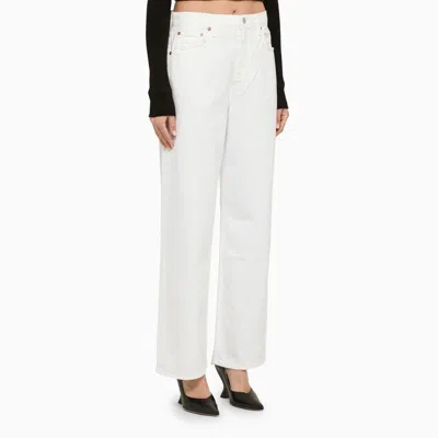 Agolde Ca\n\nstraight Jeans With Low Crotch Fran In White