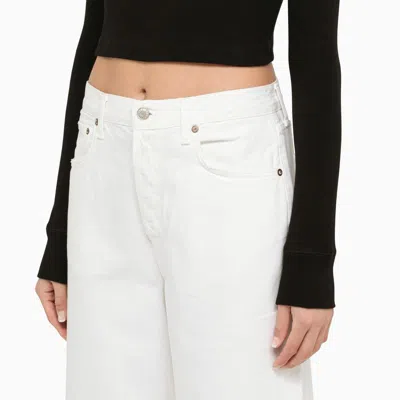 Agolde Ca\n\nstraight Jeans With Low Crotch Fran In White