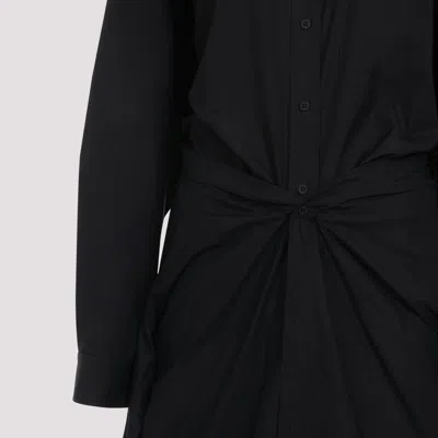 Balenciaga Maxi Layered Shirt Dress In Black