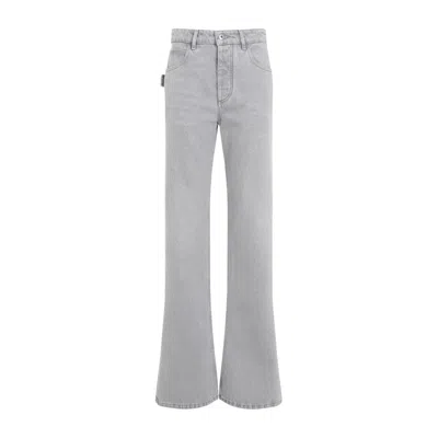 Bottega Veneta Silk And Viscose Twill Trousers In Blue