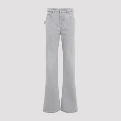 Bottega Veneta Silk And Viscose Twill Trousers In Blue