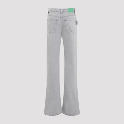 Bottega Veneta Silk And Viscose Twill Trousers In Blue