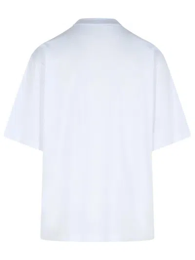 Marni White Cotton T-shirt With Logo Print In White