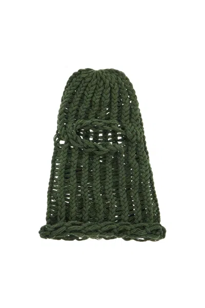 C.rusade Solid Color Braided Balaclava In Brown