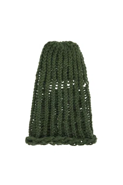 C.rusade Solid Color Braided Balaclava In Brown
