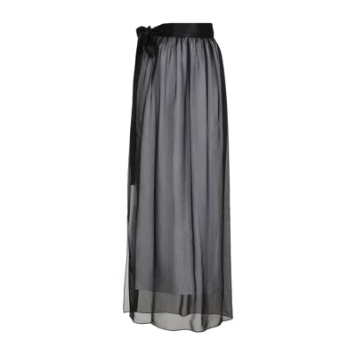 Dolce & Gabbana Belted Midi Chiffon Skirt