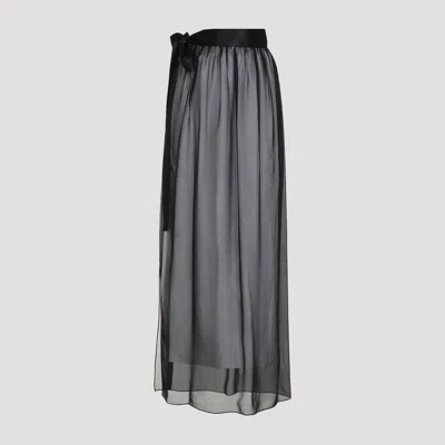 Dolce & Gabbana Belted Midi Chiffon Skirt