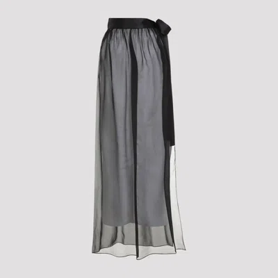 Dolce & Gabbana Belted Midi Chiffon Skirt