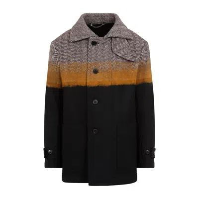 Dries Van Noten Multicolor Stand Collar Coat