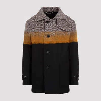 Dries Van Noten Multicolor Stand Collar Coat
