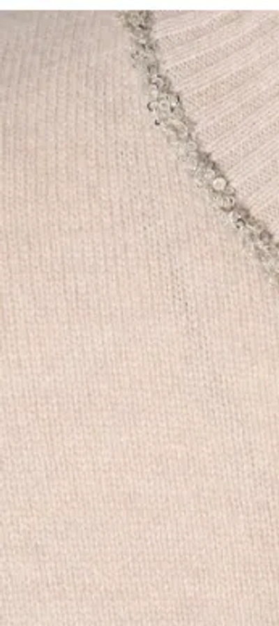 Fabiana Filippi Crew Neck Sweater With Sequin Trim Detail