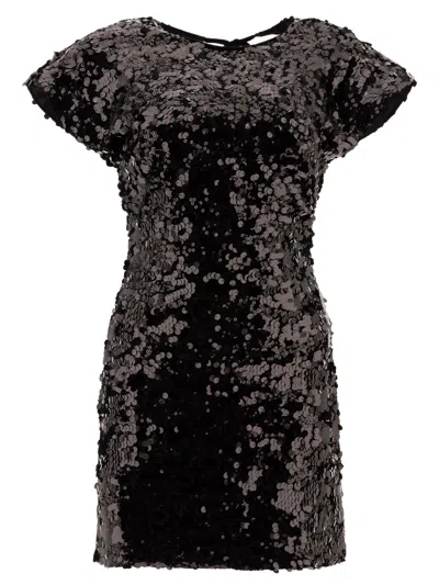 Ganni Sequined Velvet Mini Dress