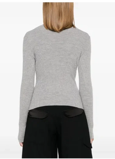 Giuseppe Di Morabito Square Neck Chain Detail Fitted Sweater