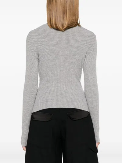 Giuseppe Di Morabito Square Neck Chain Detail Fitted Sweater