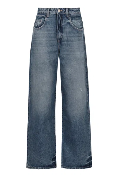 Icon Denim Straight Buttoned Jeans