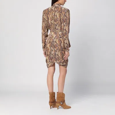 Isabel Marant Cleora Snake Print Mini Dress