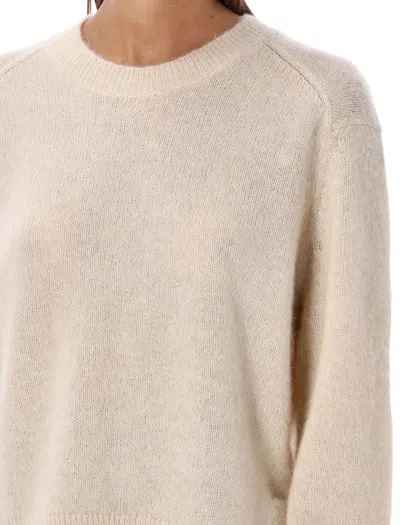 Isabel Marant Leandra Round Neck Sweater In Neutral