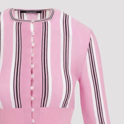 Jacquemus Pink Virgin Wool Le Cardigan Spiaggia Cardigan