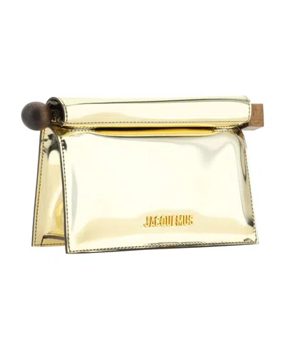 Jacquemus Gold La Casa 'la Pochette Rond Carré' Clutch