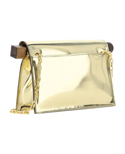 Jacquemus Gold La Casa 'la Pochette Rond Carré' Clutch