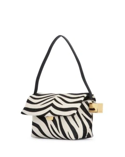Jacquemus Le Rond Carre Zebra-printed Leather Shoulder Bag