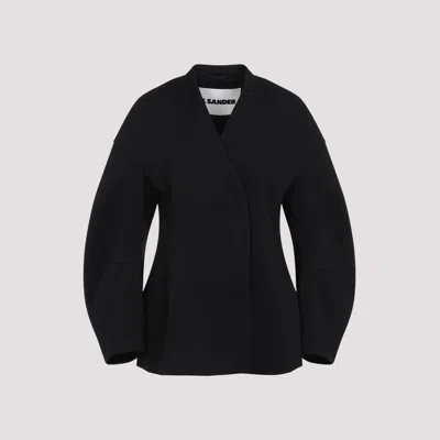 Jil Sander V-neck Wool Wrap Jacket