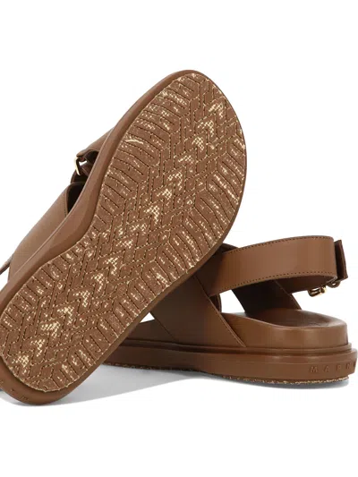 Marni Fussbett Leather Sandals