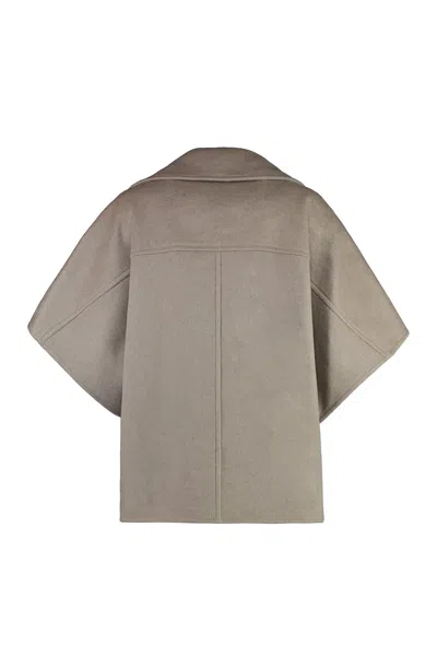 Max Mara Cashmere Cape-coat With Wide Lapel Collar