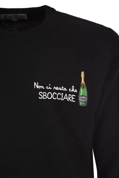 Mc2 Saint Barth Non Ci Resta Che Sbocciare Sweater In Wool And Cashmere Blend