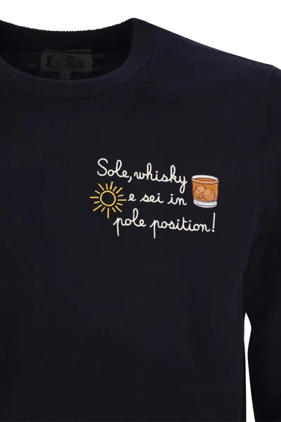Mc2 Saint Barth Sole, Whisky And You Are In Pole Position Wool And Cashmere Blend Jumper