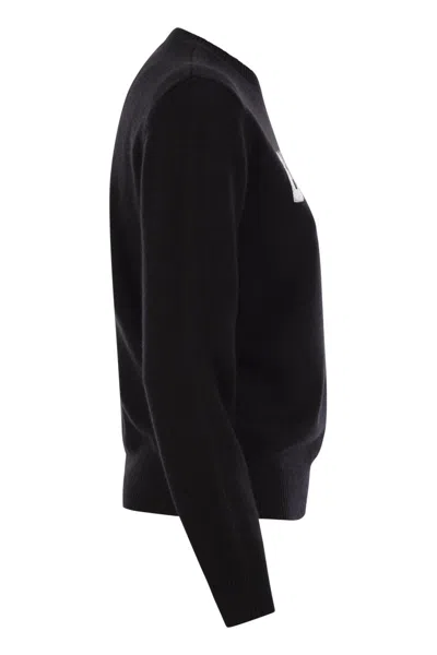 Mc2 Saint Barth Wool And Alpaca Blend Sweater With Embroidery Bollicine Addicted