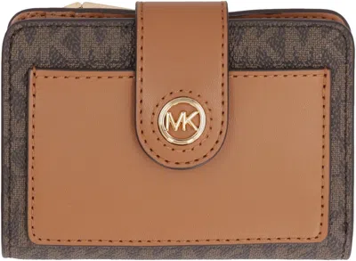 Michael Michael Kors Mk Charm Sm Tab Compact Pckt Wllt-tu Nd Michael By Michael Kors Female