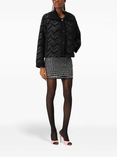 Missoni Zig-zag Pattern Embellished Mini Skirt