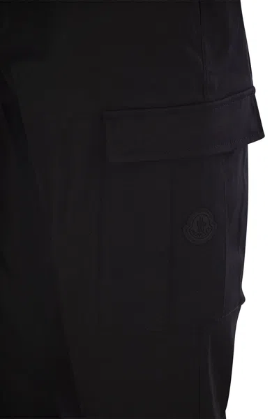Moncler Gabardine Trousers Featuring Elastic Waistband