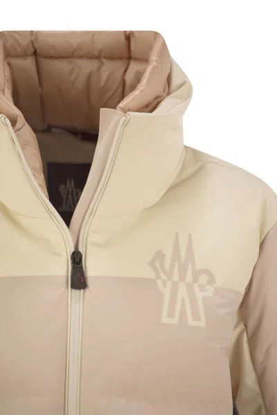 Moncler Pink And Ivory Stennes Down Jacket