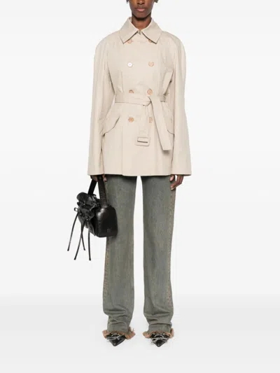 Moschino Couture Chain Link Detail Trench Coat