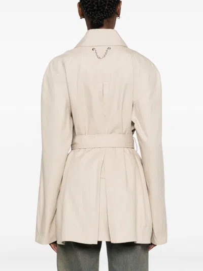 Moschino Couture Chain Link Detail Trench Coat