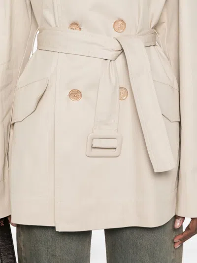 Moschino Couture Chain Link Detail Trench Coat