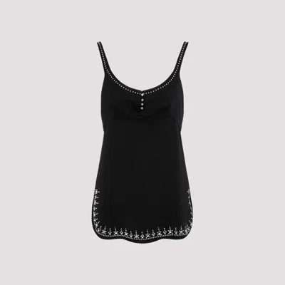 Rabanne Mini Dress With Asymmetric Hem And Silver-tone Studs