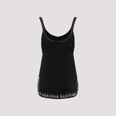 Rabanne Mini Dress With Asymmetric Hem And Silver-tone Studs