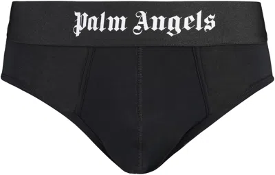 Palm Angels Set Of Two Cotton Briefs With Logoed Elastic Band