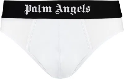 Palm Angels Set Of Two Cotton Briefs With Logoed Elastic Band