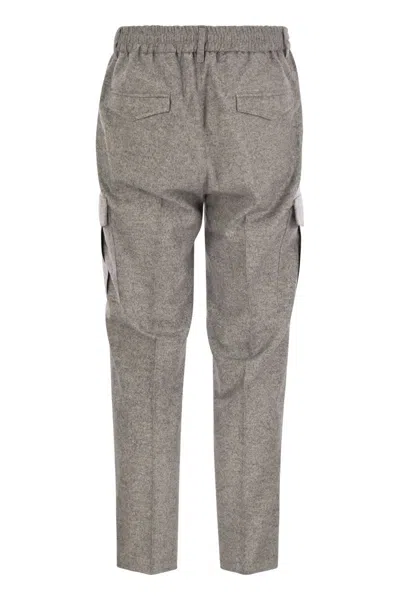 Peserico Men's Wool, Silk And Cashmere Jogger Trousers
