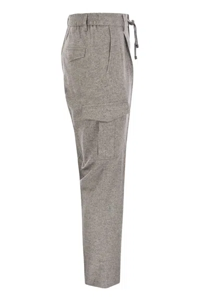 Peserico Men's Wool, Silk And Cashmere Jogger Trousers