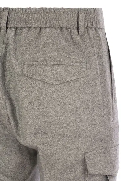 Peserico Men's Wool, Silk And Cashmere Jogger Trousers